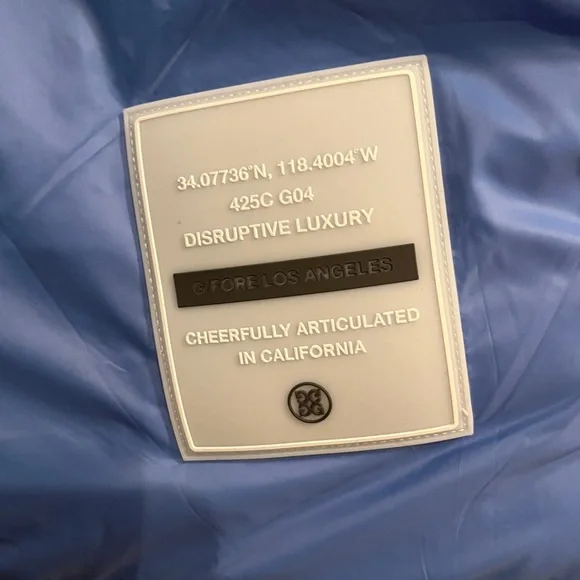 NWT G/FORE Women's Light Blue hybrid quilted Jacket, size M zippers, pockets - Picture 6 of 13